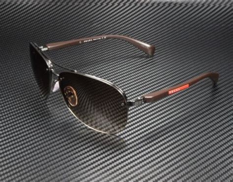 prada 56ms gunmetal|Prada Linea Rossa PS 56MS 65 Brown Gradient & Gunmetal .